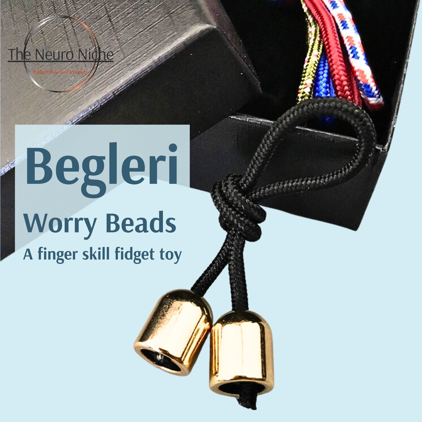 Begleri Aluminum Beads Paracord Fidget Toy