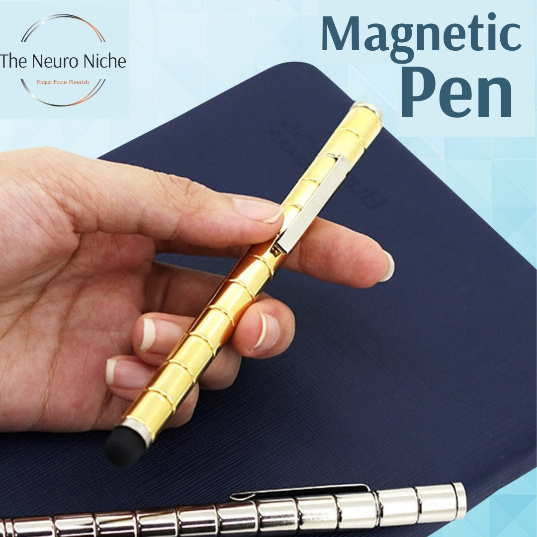 Magnetic Polar Ball Point & Stylus Pen & Fidget Toy In One!