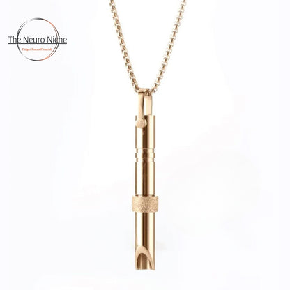 Stainless Steel Breathing Necklace, Luxury Fidget Necklace