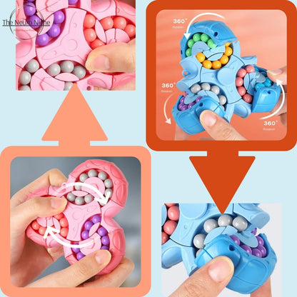 Fidget Spinner & Brain Teaser Rotating Magic Bean Puzzle Toy