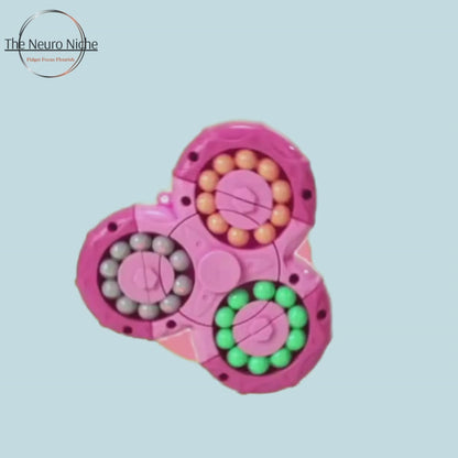 Fidget Spinner & Brain Teaser Rotating Magic Bean Puzzle Toy